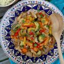 Marokański gulasz z kurczakiem i warzywami